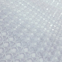 Sukanya White Georgette Fabric with Sequin Work