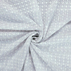 Sukanya White Georgette Fabric with Sequin Work