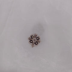 Embroidered Dyeable Crepe Fabric with Floral Gold Sequin Work