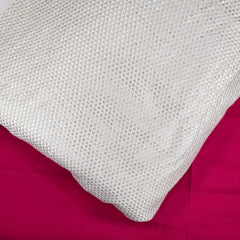 Embroidered Dyeable Georgette Fabric with Gold Sequin and Floral Resham Work