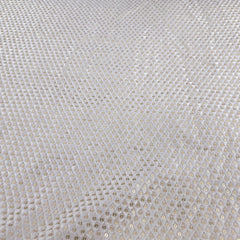 Embroidered Dyeable Georgette Fabric with Gold Sequin and Floral Resham Work