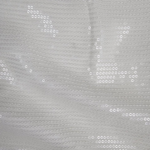 Ruhani White Georgette Embroidered Fabric with Sequins