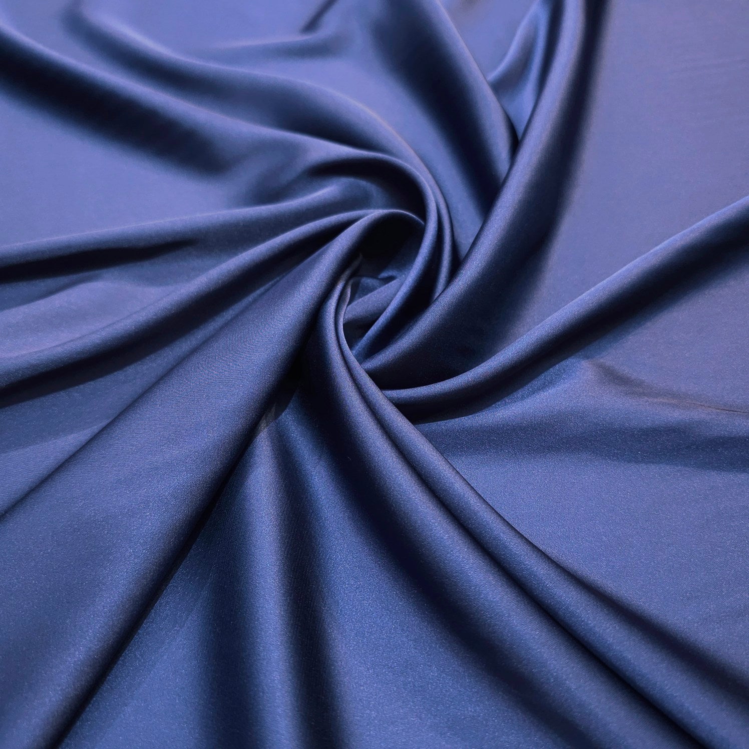 Navy Blue Imported Satin Fabric