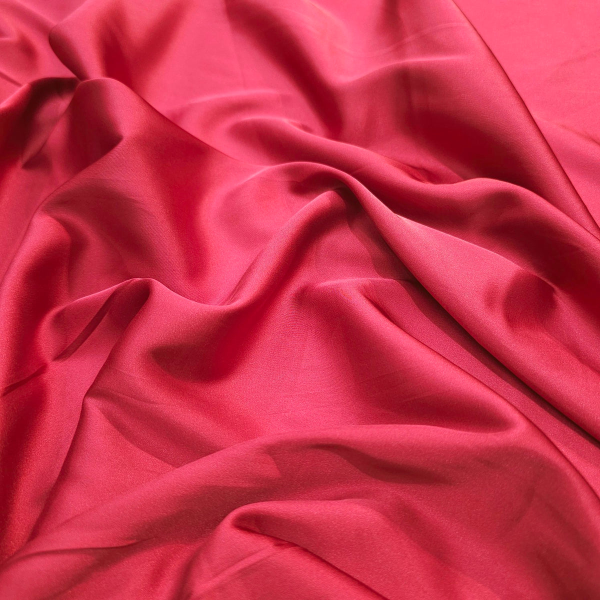 Cherry Red Imported Satin Fabric