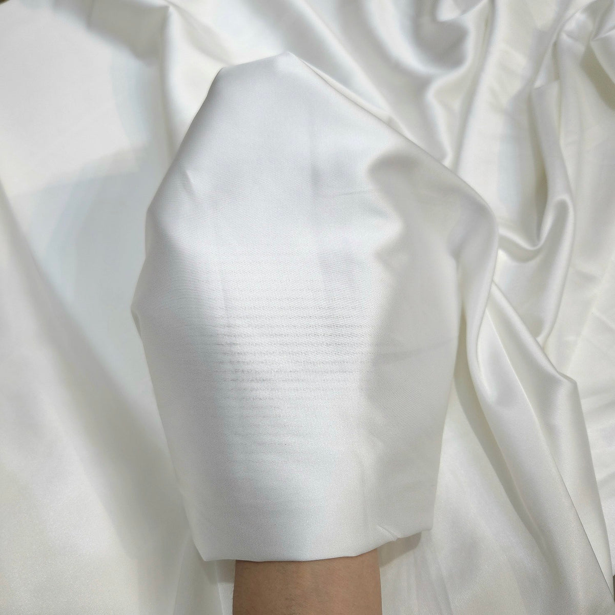 Pure White Imported Satin Fabric