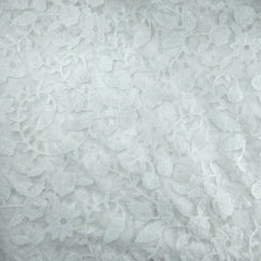 Embroidered Dyeable Organza base Brasso Fabric with Floral Pattern