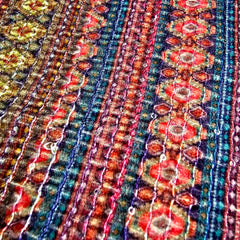 Reshmi Multiccolor Velvet Fabric with Sequins Work