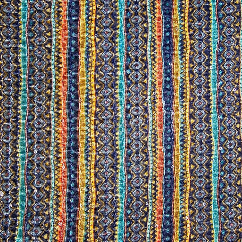 Reshmi Multiccolor Velvet Fabric with Sequins Work