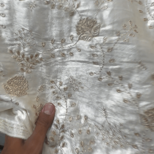 Shahi Dyeable Velvet Fabric with zari work