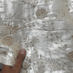 Shahi Dyeable Velvet Fabric with zari work