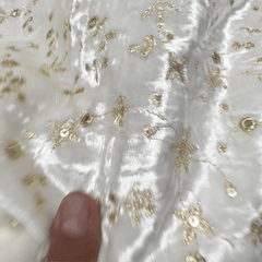 Shahi Dyeable Velvet Fabric with Zari Work