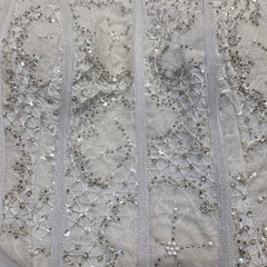 Designer Readymade Corset on White Bead work Embroidered Net Fabric