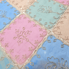 Position Print Organza with Zari and Sequin Work