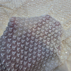 Embroidered Dyeable Georgette Fabric with White Sequin & Cutdana work