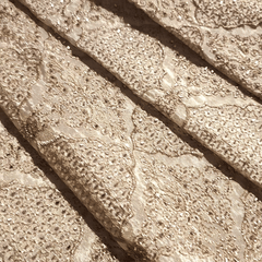 Gold Embroidered Dyeable Tissue Fabric with Gemetric & Floral Cutdana & Zari work