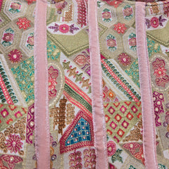 Designer Readymade Corset on White Brocade Fabric
